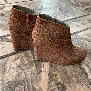 wedge booties by michael antonio - cheetah print